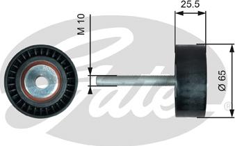 Gates T36772 - Ролик, поликлиновый ремень autospares.lv