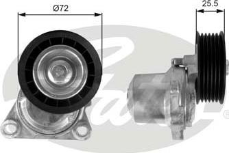 Gates T38408 - Натяжитель, поликлиновый ремень autospares.lv