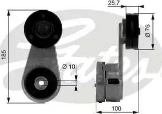 Gates T38434 - Натяжитель, поликлиновый ремень autospares.lv