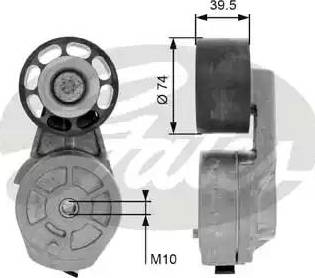 Gates T38570 - Натяжитель, поликлиновый ремень autospares.lv