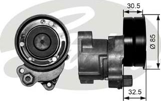 Gates T38572 - Натяжитель, поликлиновый ремень autospares.lv