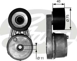 Gates T38645 - Натяжитель, поликлиновый ремень autospares.lv