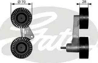 Gates T38063 - Натяжитель, поликлиновый ремень autospares.lv