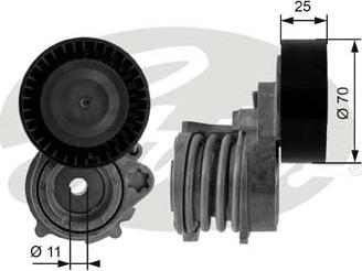 Gates T38384 - Натяжитель, поликлиновый ремень autospares.lv