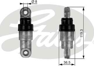 Gates T38218 - Виброгаситель, поликлиновый ремень autospares.lv