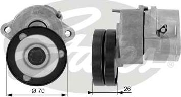 Gates T38213 - Натяжитель, поликлиновый ремень autospares.lv