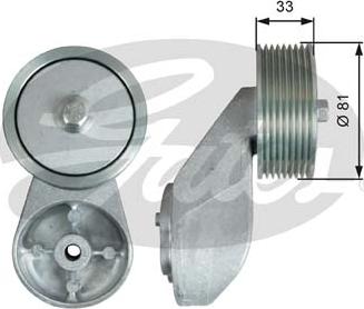 Gates T38711 - Натяжитель, поликлиновый ремень autospares.lv