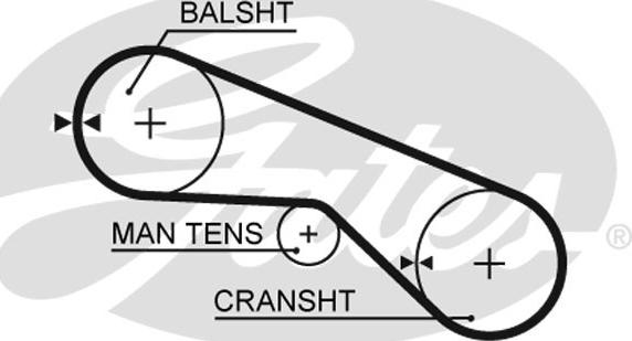 Gates T280 - Зубчатый ремень ГРМ autospares.lv