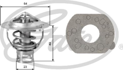 Gates TH04077G1 - Термостат охлаждающей жидкости / корпус autospares.lv