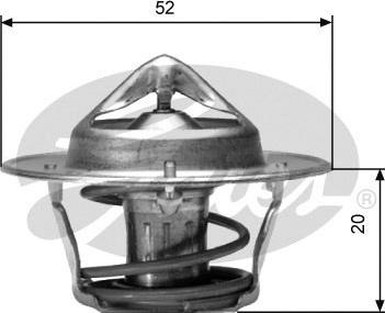 Gates TH04191G1 - Термостат охлаждающей жидкости / корпус autospares.lv