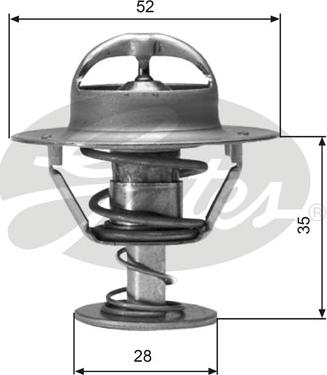 Gates TH04382G1 - Термостат охлаждающей жидкости / корпус autospares.lv