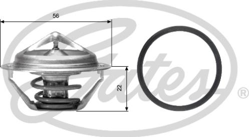 Gates TH06177G1 - Термостат охлаждающей жидкости / корпус autospares.lv