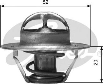 Gates TH00591G1 - Термостат охлаждающей жидкости / корпус autospares.lv