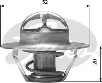 Gates TH00582G1 - Термостат охлаждающей жидкости / корпус autospares.lv