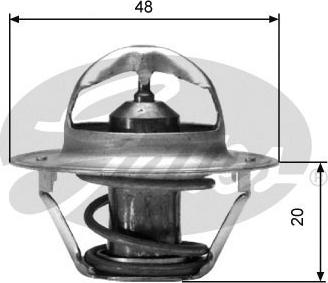 Gates TH00391G2 - Термостат охлаждающей жидкости / корпус autospares.lv