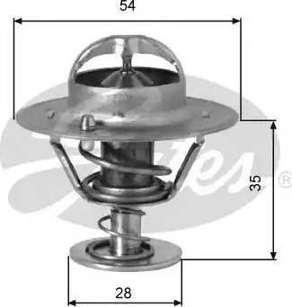 Gates TH00791G1 - Термостат охлаждающей жидкости / корпус autospares.lv