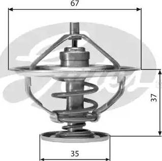 Gates TH01682G1 - Термостат охлаждающей жидкости / корпус autospares.lv