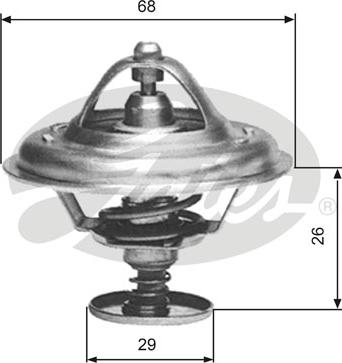 Gates TH08983G1 - Термостат охлаждающей жидкости / корпус autospares.lv