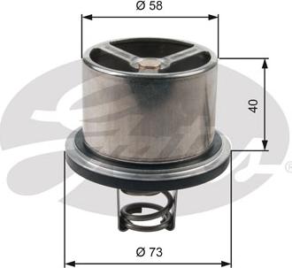 Gates TH07882 - Термостат охлаждающей жидкости / корпус autospares.lv