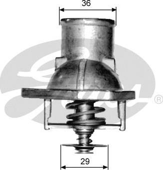 Gates TH15192G1 - Термостат охлаждающей жидкости / корпус autospares.lv