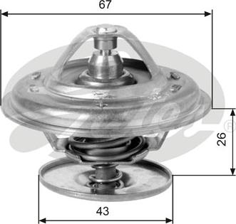 Gates TH11886G1 - Термостат охлаждающей жидкости / корпус autospares.lv