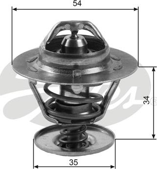 Gates TH11383G1 - Термостат охлаждающей жидкости / корпус autospares.lv