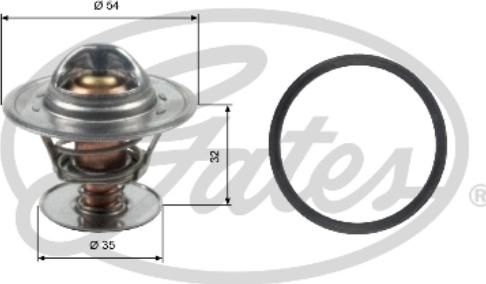 Gates TH13684G1 - Термостат охлаждающей жидкости / корпус autospares.lv