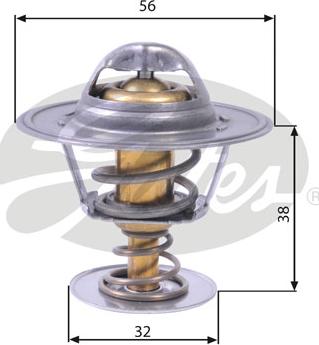 Gates TH13182G1 - Термостат охлаждающей жидкости / корпус autospares.lv