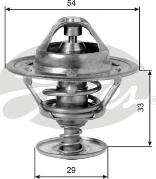 Gates TH12988G1 - Термостат охлаждающей жидкости / корпус autospares.lv