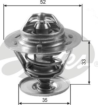 Gates TH12592G1 - Термостат охлаждающей жидкости / корпус autospares.lv