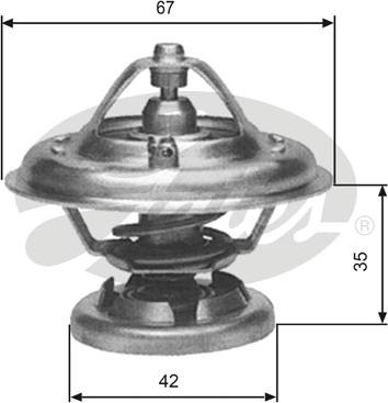 Gates TH12680G1 - Термостат охлаждающей жидкости / корпус autospares.lv