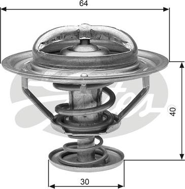 Gates TH31182G1 - Термостат охлаждающей жидкости / корпус autospares.lv