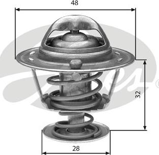 Gates TH32576G1 - Термостат охлаждающей жидкости / корпус autospares.lv