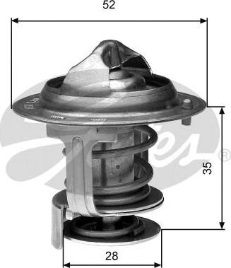 Gates TH29484G1 - Термостат охлаждающей жидкости / корпус autospares.lv