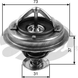 Gates TH24588G1 - Термостат охлаждающей жидкости / корпус autospares.lv