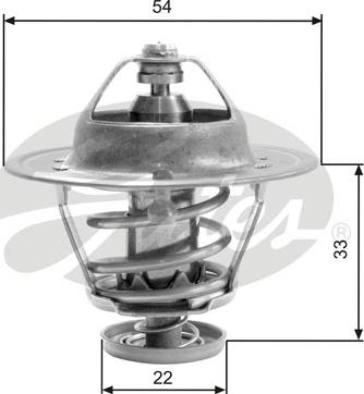 Gates TH22682G1 - Термостат охлаждающей жидкости / корпус autospares.lv