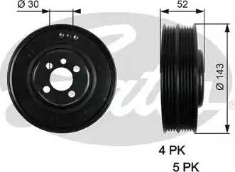 Gates TVD1093 - Шкив коленчатого вала autospares.lv