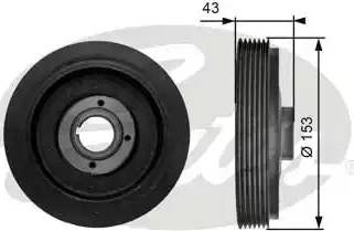 Gates TVD1047 - Шкив коленчатого вала autospares.lv