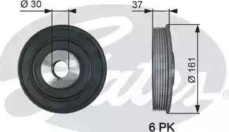 Gates TVD1002 - Шкив коленчатого вала autospares.lv