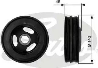 Gates TVD1018 - Шкив коленчатого вала autospares.lv