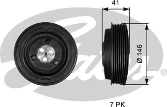 Gates TVD1134 - Шкив коленчатого вала autospares.lv