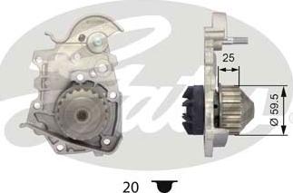 Gates WP0049 - Водяной насос autospares.lv