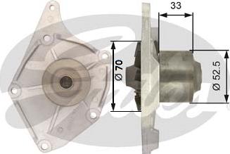 Gates WP0044 - Водяной насос autospares.lv