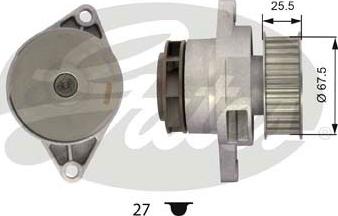 Gates WP0041 - Водяной насос autospares.lv