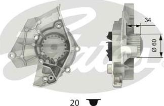 Gates WP0051 - Водяной насос autospares.lv