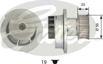 Gates WP0057 - Водяной насос autospares.lv