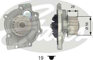 Gates WP0067 - Водяной насос autospares.lv