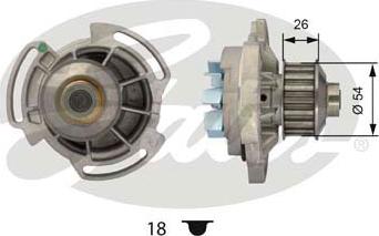 Gates WP0008 - Водяной насос autospares.lv