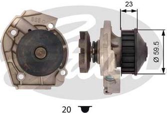 Gates WP0010 - Водяной насос autospares.lv