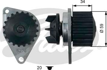 Gates WP0011 - Водяной насос autospares.lv